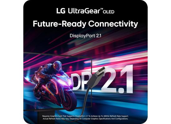 LG 27GX790A-B 27 UltraGear OLED QHD Gaming Monitor – 480Hz, 0.03ms, DisplayPort 2.1, G-Sync, FreeSync Premium Pro